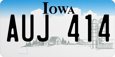 IA license plate AUJ414