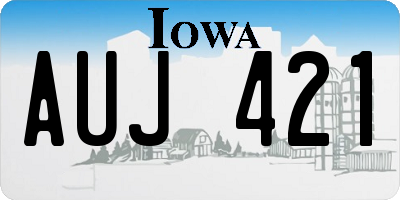 IA license plate AUJ421