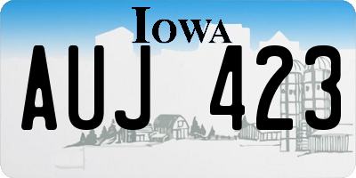 IA license plate AUJ423
