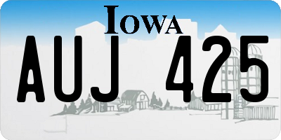 IA license plate AUJ425