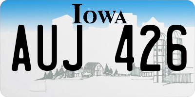 IA license plate AUJ426