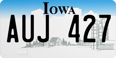 IA license plate AUJ427