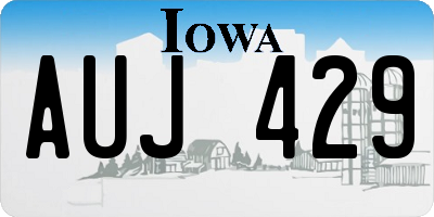 IA license plate AUJ429