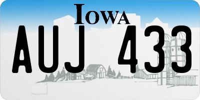 IA license plate AUJ433
