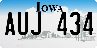 IA license plate AUJ434