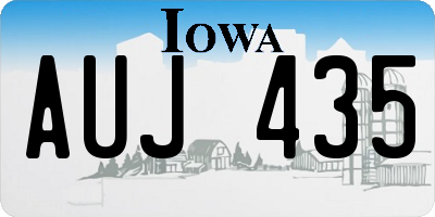 IA license plate AUJ435
