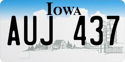 IA license plate AUJ437