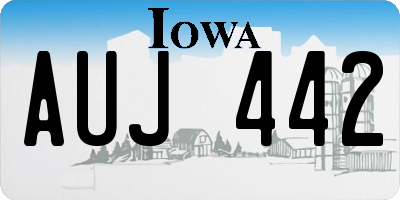 IA license plate AUJ442