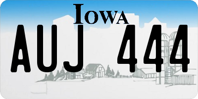 IA license plate AUJ444