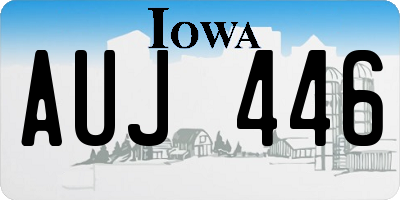 IA license plate AUJ446