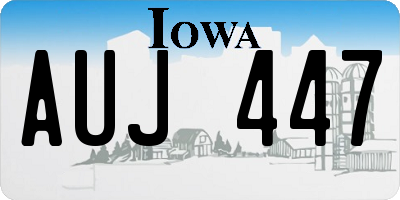 IA license plate AUJ447