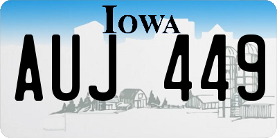 IA license plate AUJ449