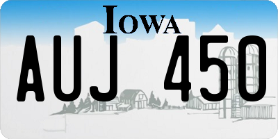 IA license plate AUJ450