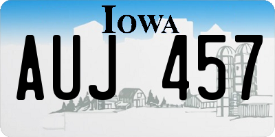 IA license plate AUJ457
