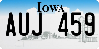 IA license plate AUJ459