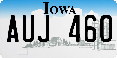 IA license plate AUJ460