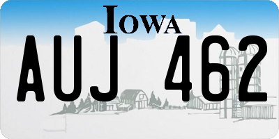 IA license plate AUJ462