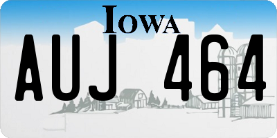IA license plate AUJ464