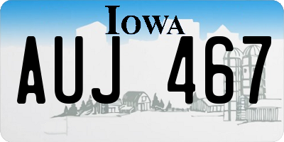 IA license plate AUJ467