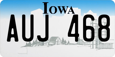 IA license plate AUJ468
