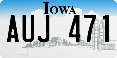IA license plate AUJ471