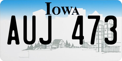IA license plate AUJ473