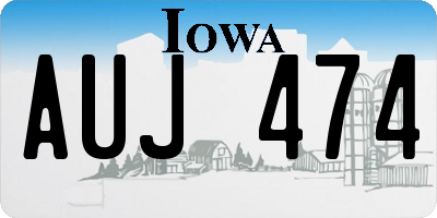 IA license plate AUJ474