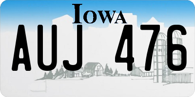 IA license plate AUJ476