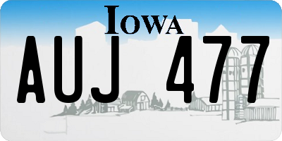 IA license plate AUJ477
