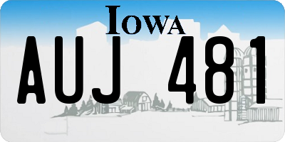 IA license plate AUJ481