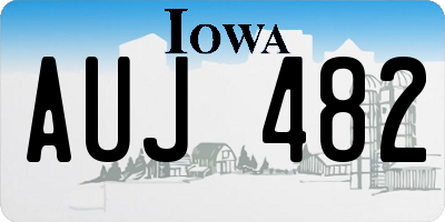 IA license plate AUJ482