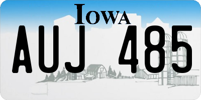 IA license plate AUJ485
