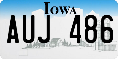 IA license plate AUJ486