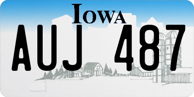 IA license plate AUJ487