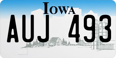 IA license plate AUJ493