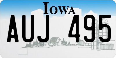 IA license plate AUJ495