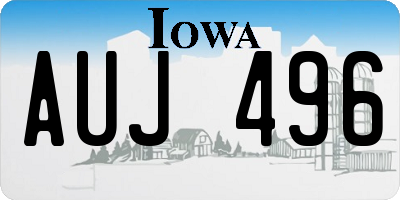IA license plate AUJ496