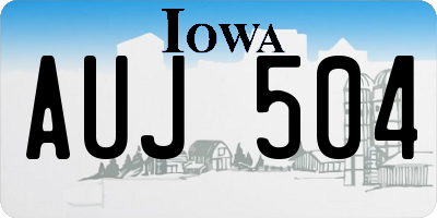 IA license plate AUJ504
