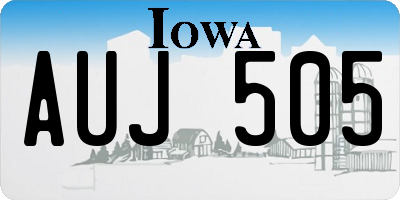 IA license plate AUJ505