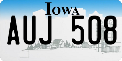 IA license plate AUJ508