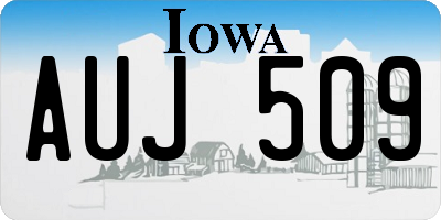 IA license plate AUJ509