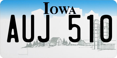 IA license plate AUJ510