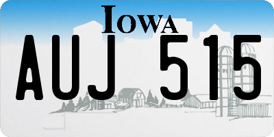 IA license plate AUJ515