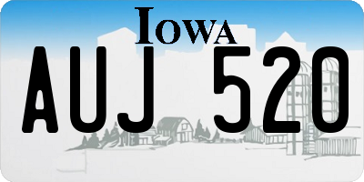 IA license plate AUJ520