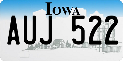IA license plate AUJ522