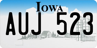 IA license plate AUJ523