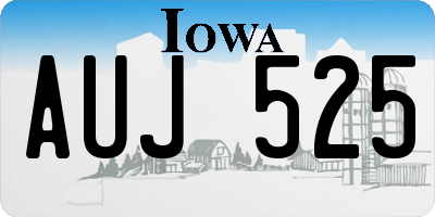 IA license plate AUJ525