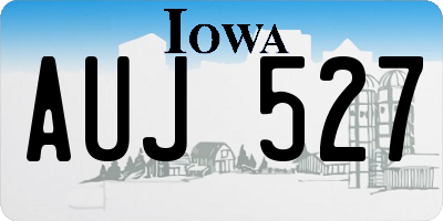 IA license plate AUJ527