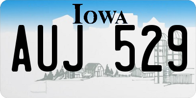 IA license plate AUJ529