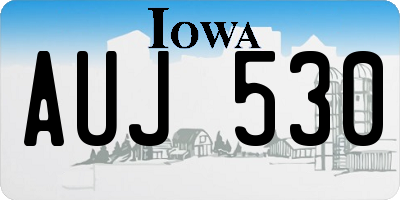 IA license plate AUJ530